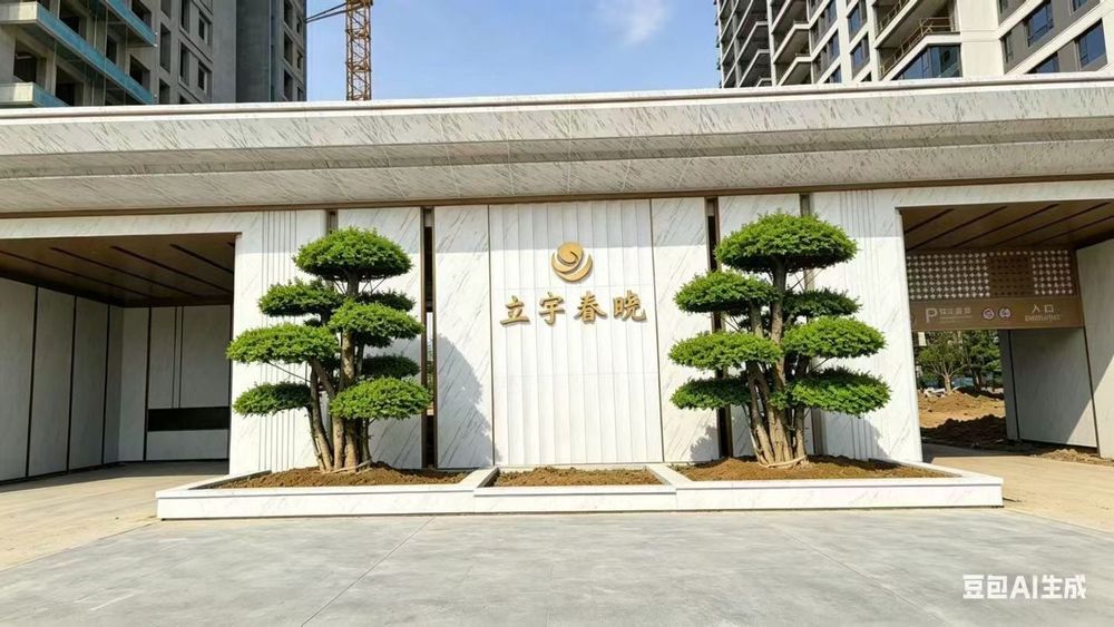 山东小区大门景观｜一对精品造型对节白蜡起挖包装出货记录